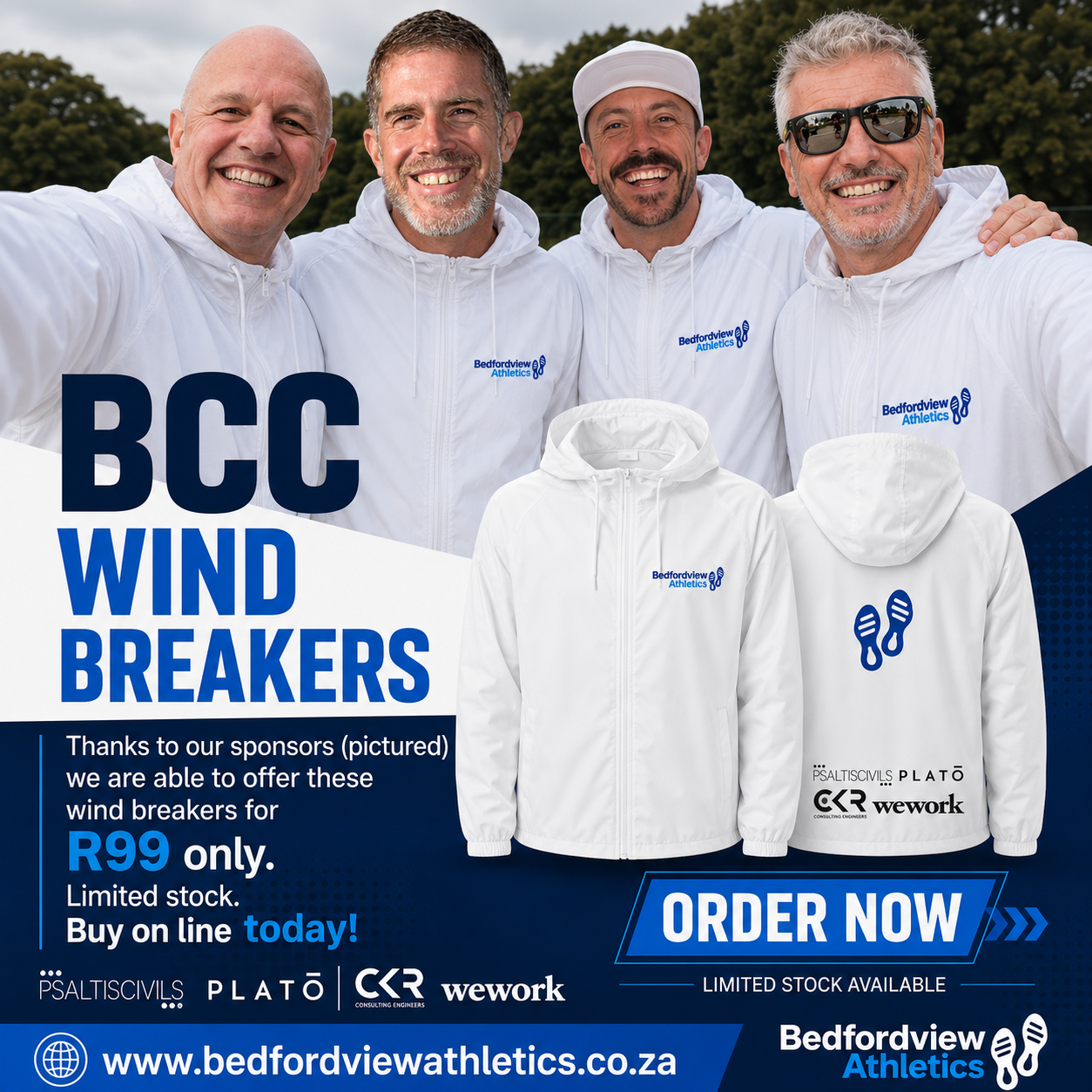 BCC White Windbreakers - Image 3